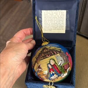Hand-Painted Ornament with Nativity Scene
